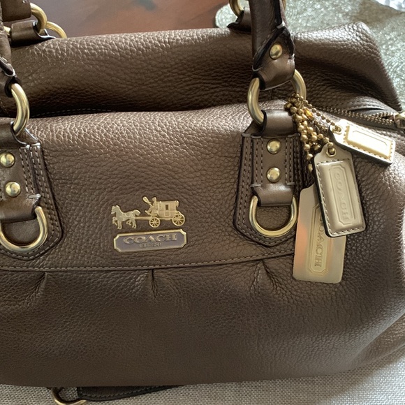 Coach Bronzed Pebbled Leather Handbag - Picture 2 of 8